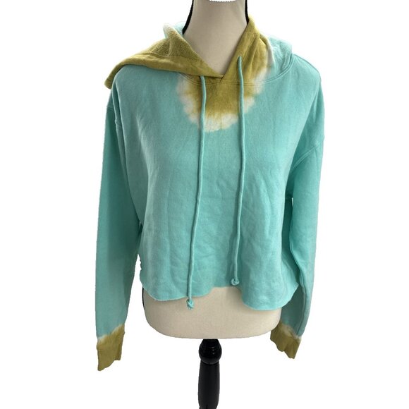 Wild Fable Womens M Tie Dye Hoodie Sweatshirt Cropped Long Sleeve Pullover - Picture 1 of 6